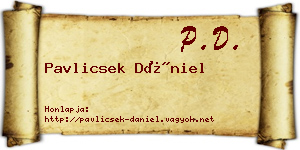 Pavlicsek Dániel névjegykártya