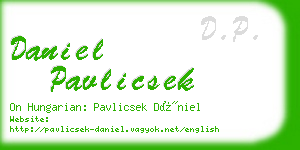 daniel pavlicsek business card